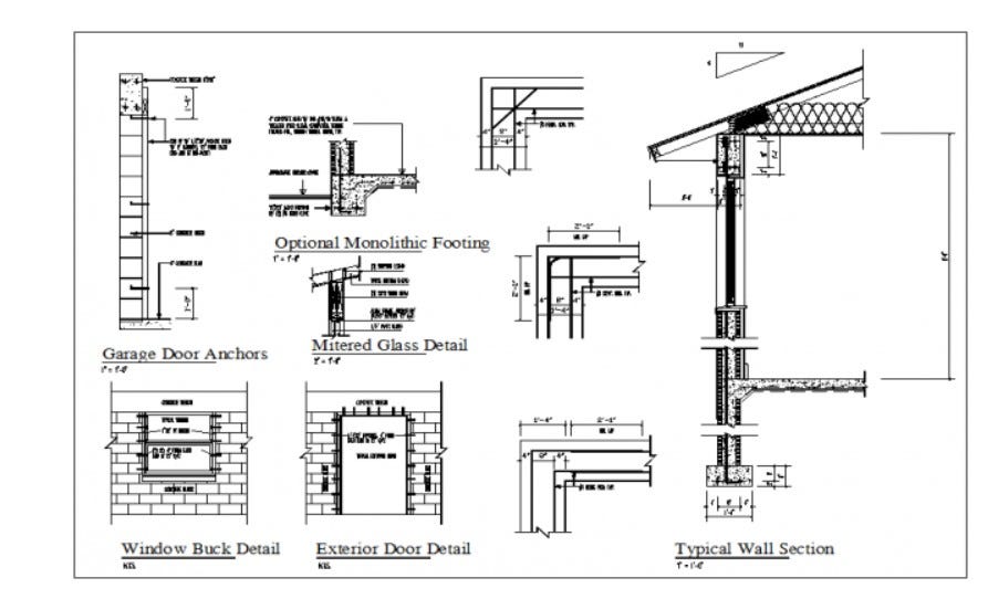 Structural Member Section View Detail Dwg File Cadbull
