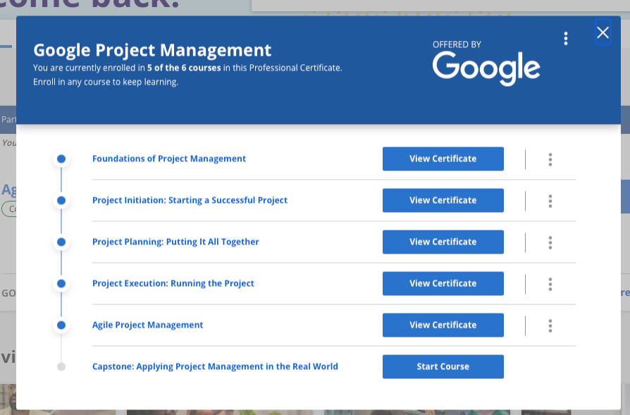My speed run on Coursera's Google Project Management ...