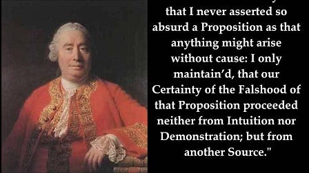 causation necessity hume denying necessary emphasises