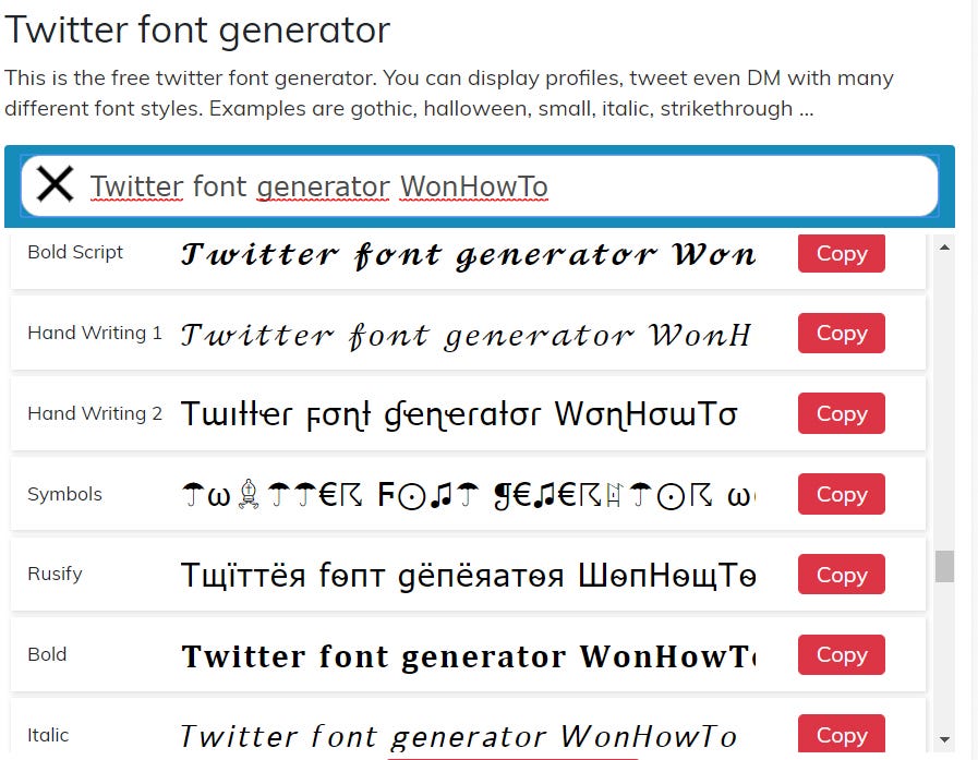 Font generator