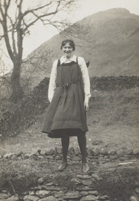 Mabel Tylecote in the countryside