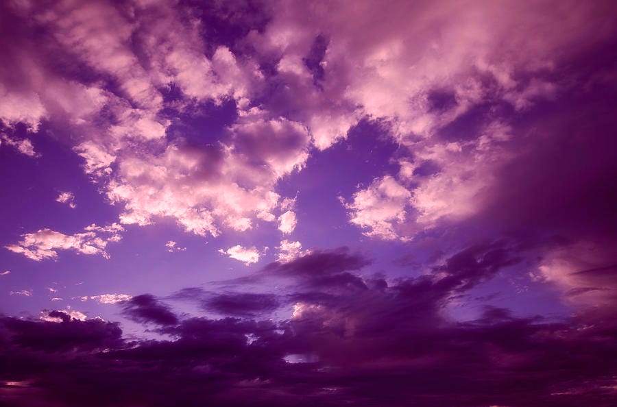 Purple Sky And Dark Violet Clouds By Deborah Kristina Medium Purple Sky And Dark Violet Clouds By Deborah Kristina Medium