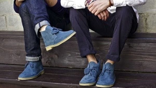 Ботинки с джинсами мужские