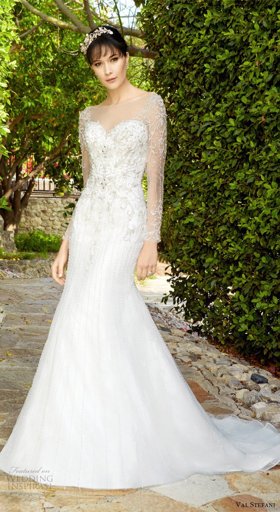 Val Stefani D8134 Keaton Fall Winter 2017 Wedding Gown Illusion