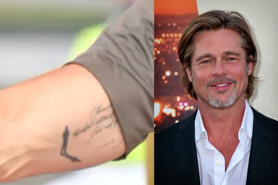 Brad Pitt Has A New Tattoo Next To The Wedding Ink He Got With Angelina Jolie By Kick Memes Medium