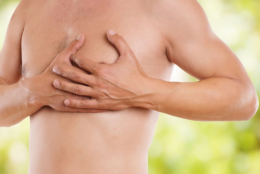 Gynecomastia or breast enlargement in men Breast enlargement of ...