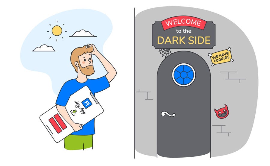 Dark Mode: how to come over to the dark side | by Blog of Alconost Inc. | UX Collective