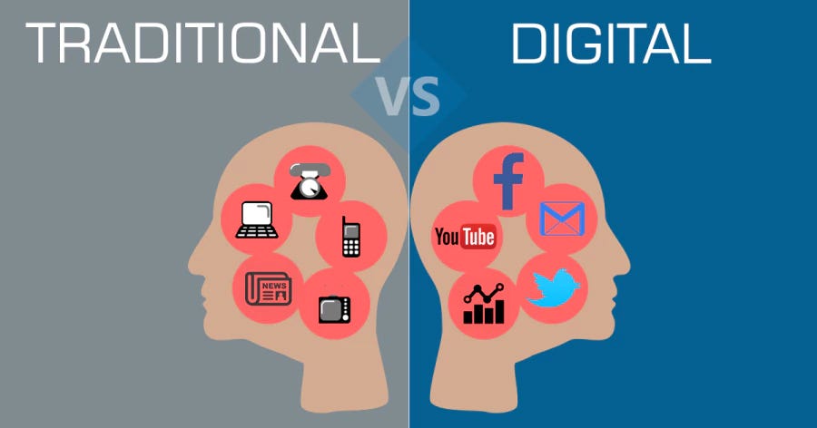 Digital Marketing vs Traditional Marketing: Which one is better for your  business ? | by Akshay Sharma | Medium