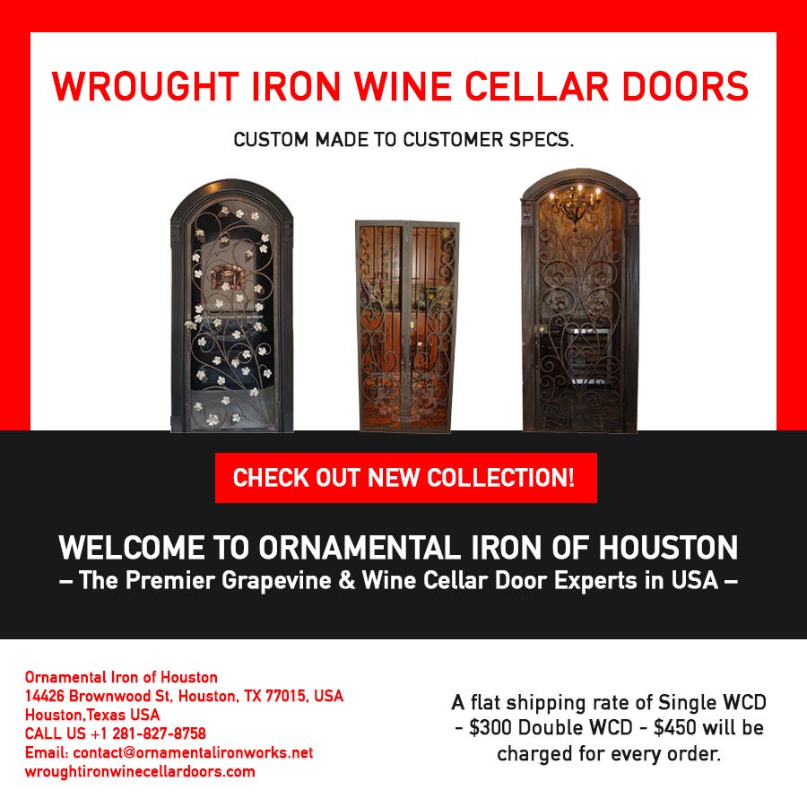 Ornamental Iron Doors Gives You Professional Service For Wine