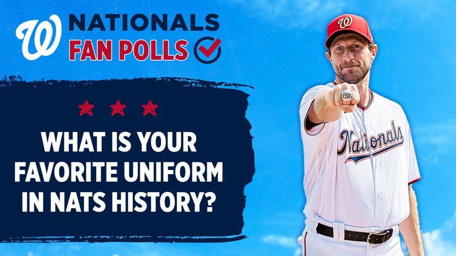 Nationals Fan Poll #7 — Favorite Nationals Uniform | by Nationals  Communications | Curly W Live