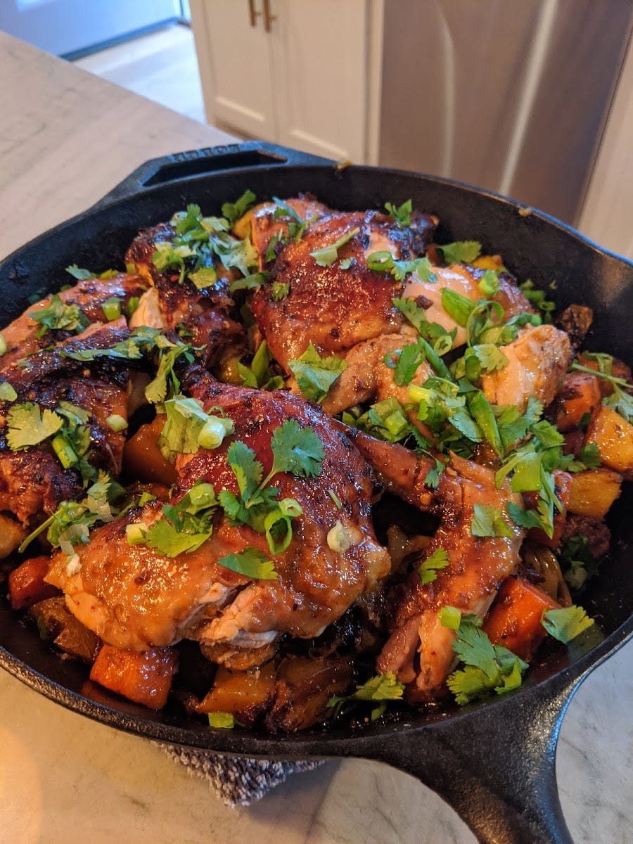 Lao Gan Ma Roasted Chicken. A spicy, saucy, crispy, easy meal | by ...