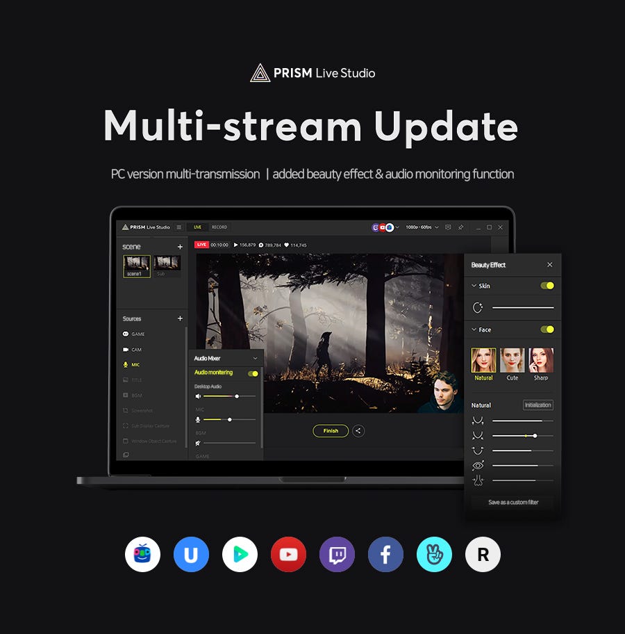  PC Update Multi stream Simulcast Beauty Effects Audio
