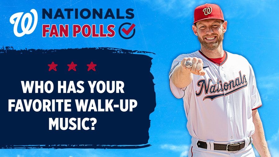 Nationals Fan Poll #10 — Favorite Nats Walk-Up Song | by Nationals  Communications | Curly W Live