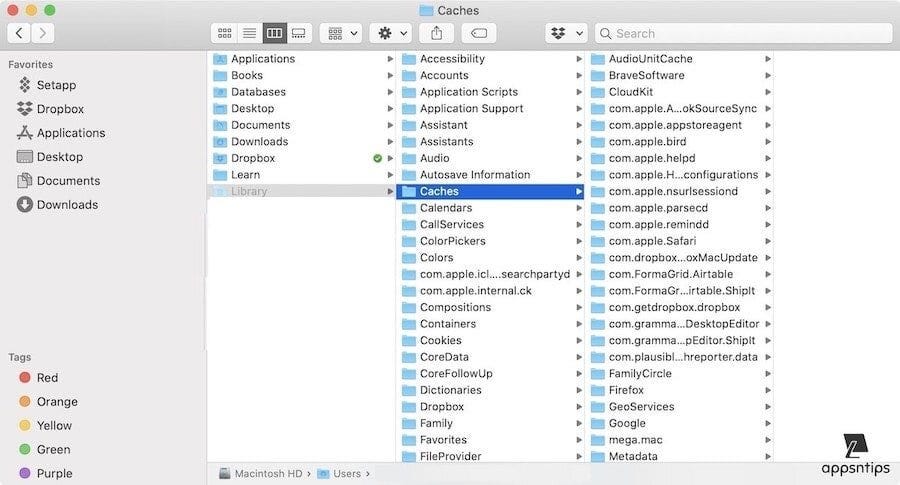 On Mac Can I Remove Library Caches Cloudkit