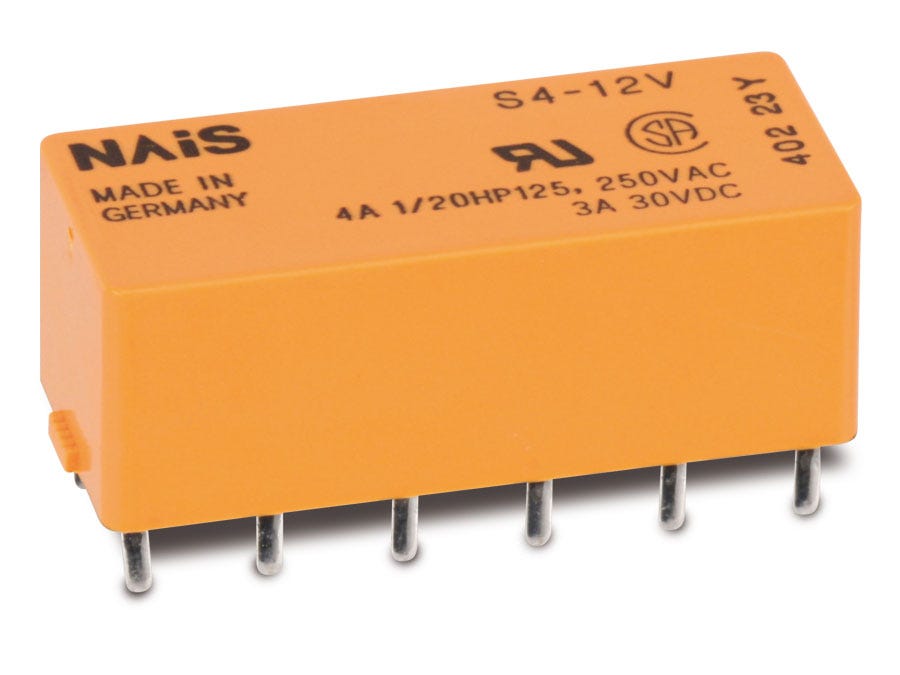 Non Latching Relays. 4A 12VDC 4PSTNO S Series, Non Latching… by E Control Devices Medium