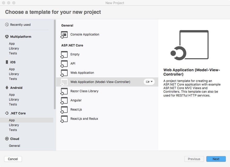 visual studio mac visual basic asp.net app