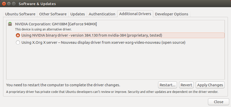 install latest nvidia drivers 16.04