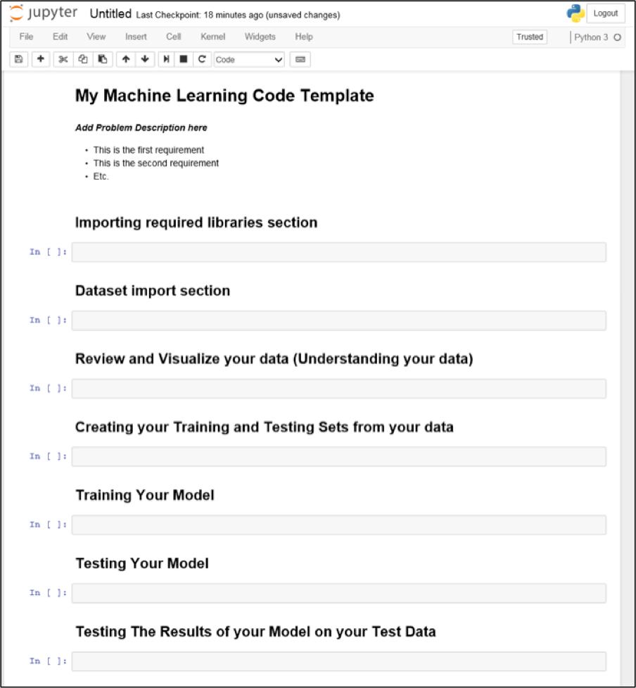 Basic Machine Learning Code Template I Use by Ian Gonsalves Medium
