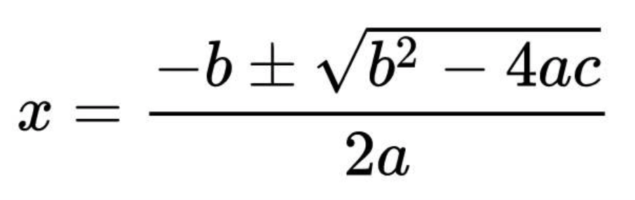 the quadratic formula