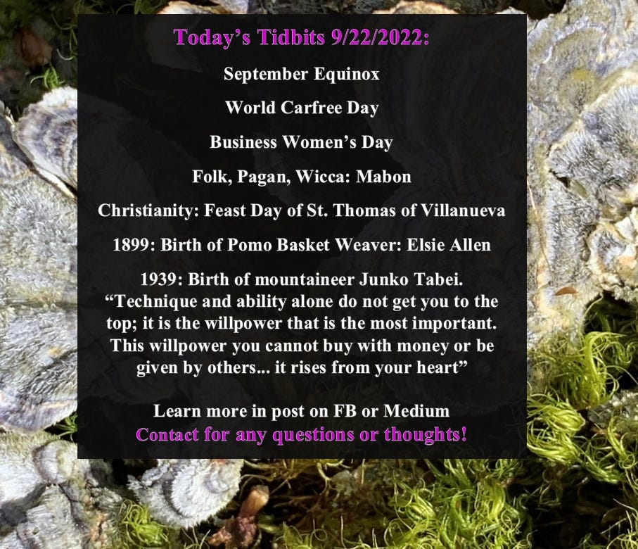 Today’s Tidbits 9/22/2022. Today’s Tidbits 9/22/2022 The… by Debra