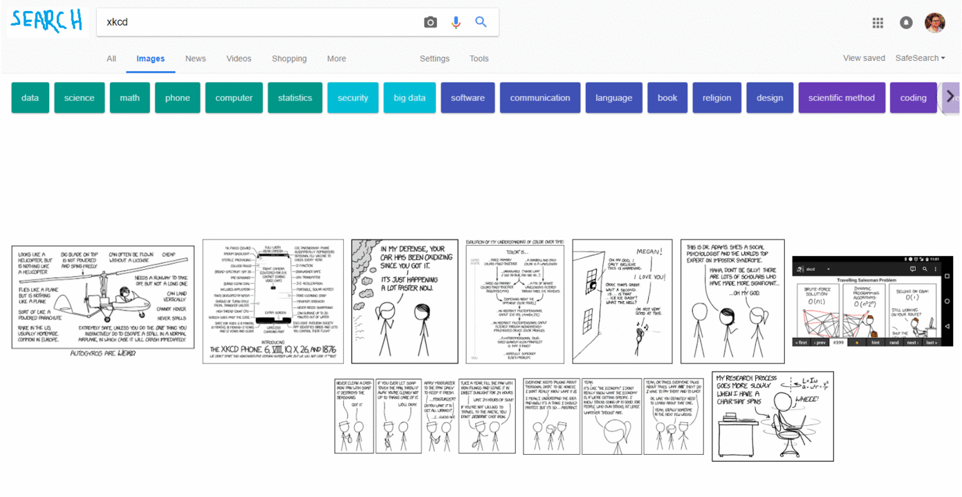 XKCD comic animation