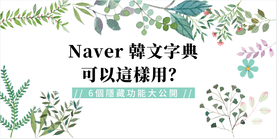 Naver韓文字典app 6個你不知道的功能 Korealah My Medium