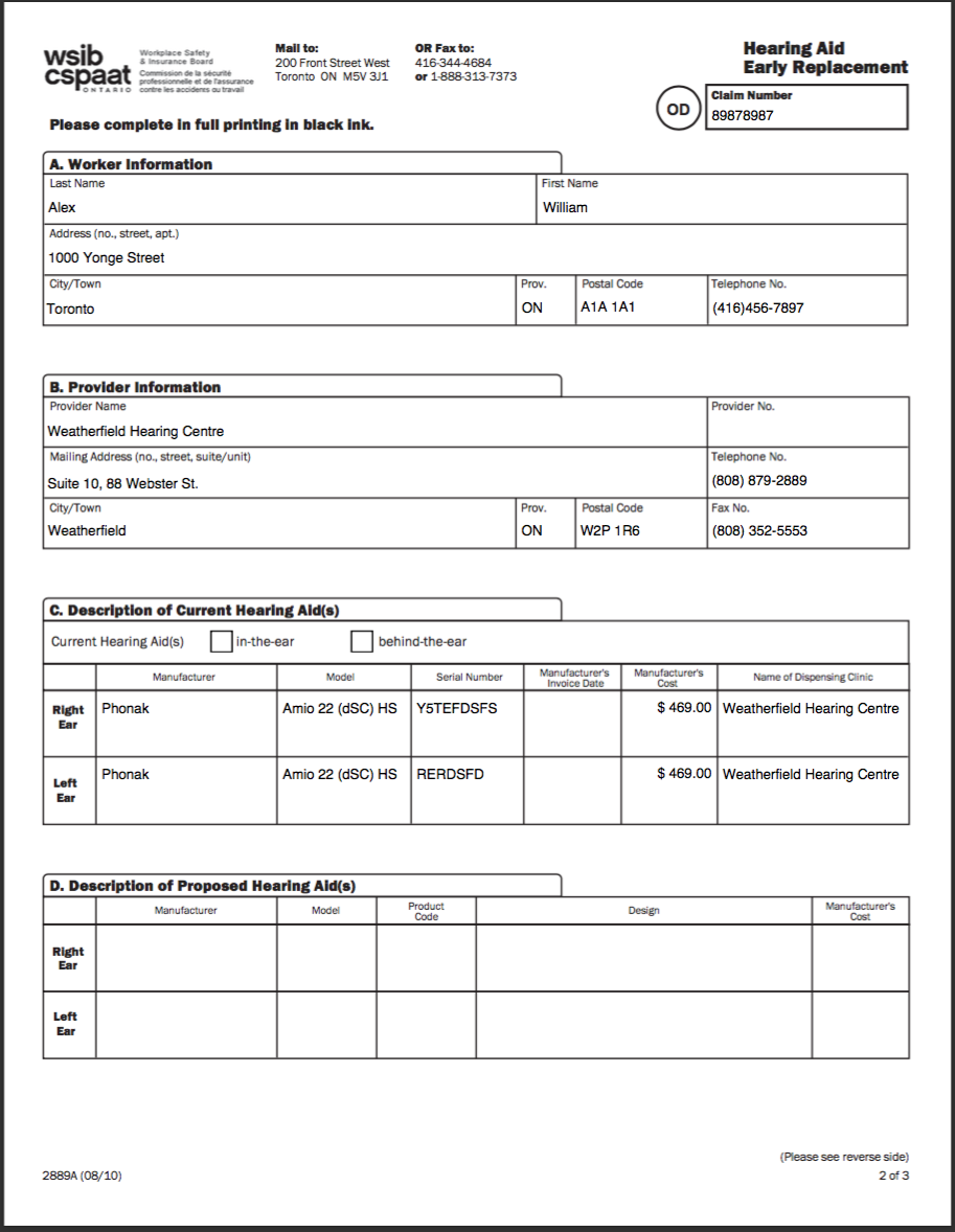 Updated forms for Medavie Blue Cross, NIHB, and WSIB by Aleem