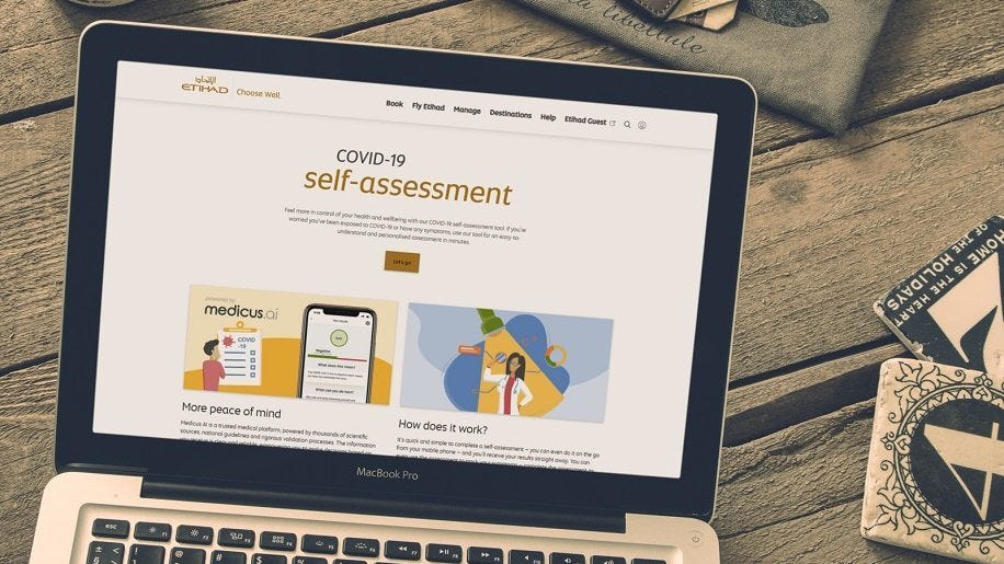 Etihad Airways partners with Medicus AI to launch COVID-19 risk ...