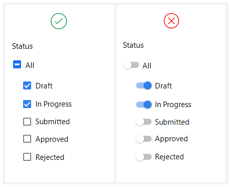 Checkbox Vs Toggle Switch Ux Planet