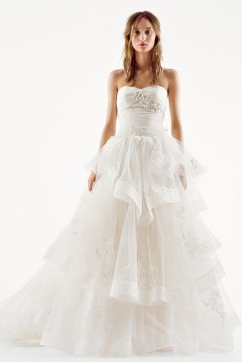 White By Vera Wang Fall 2015 Wedding Dress Vw351197 Ivory Ball