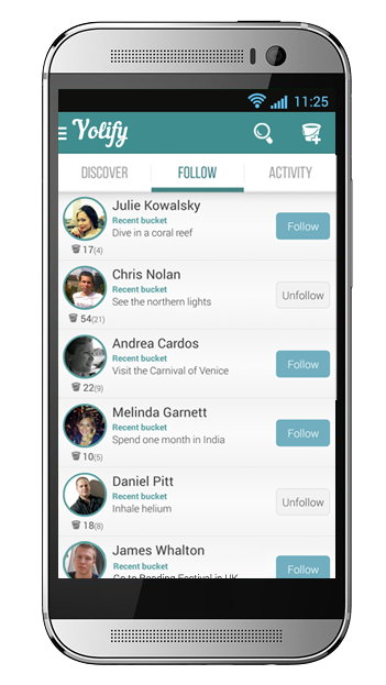 Yolify, the social bucket list app that helps you achieve your ...