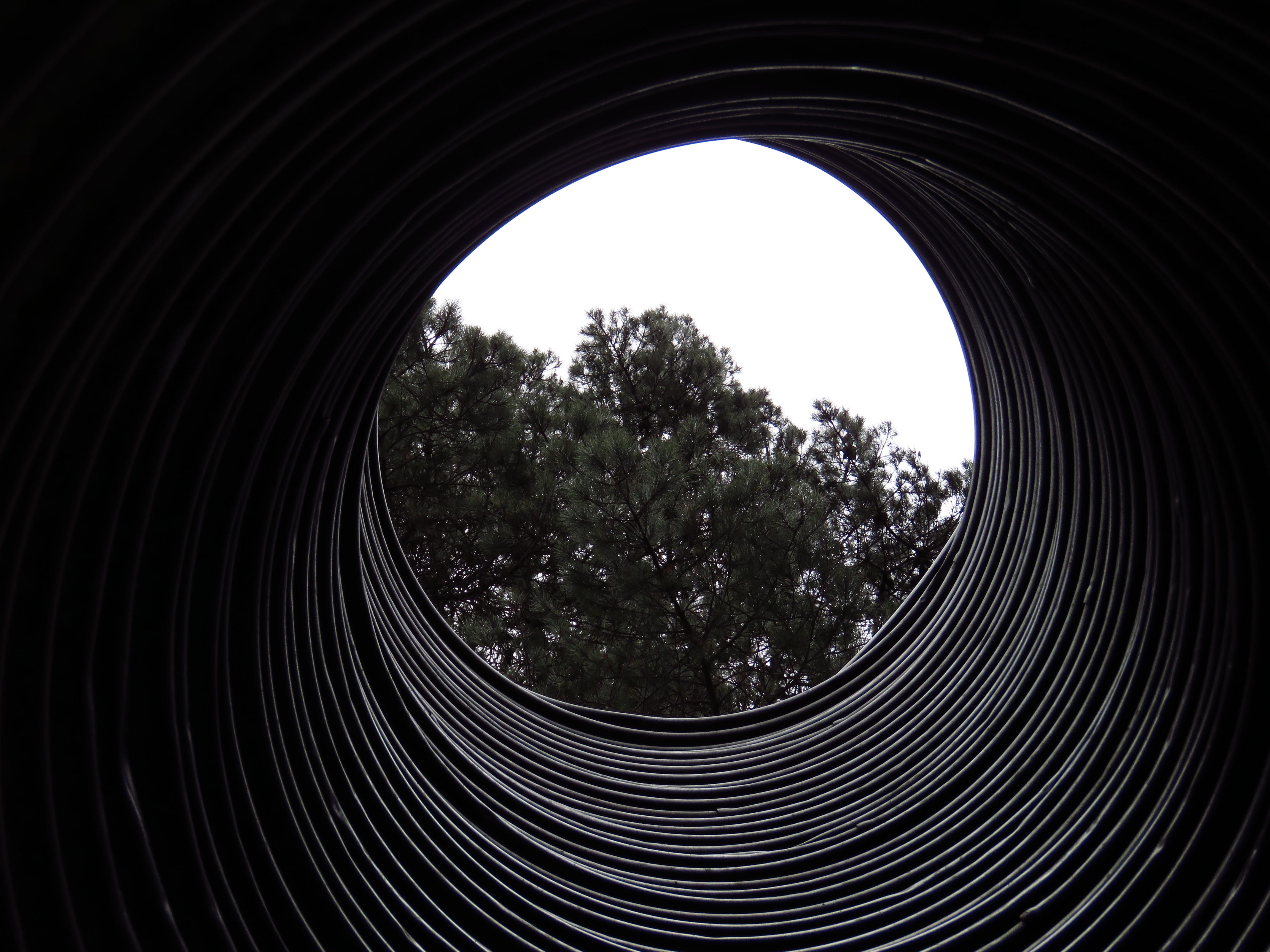 Spacious outlook into the sky with a round bound