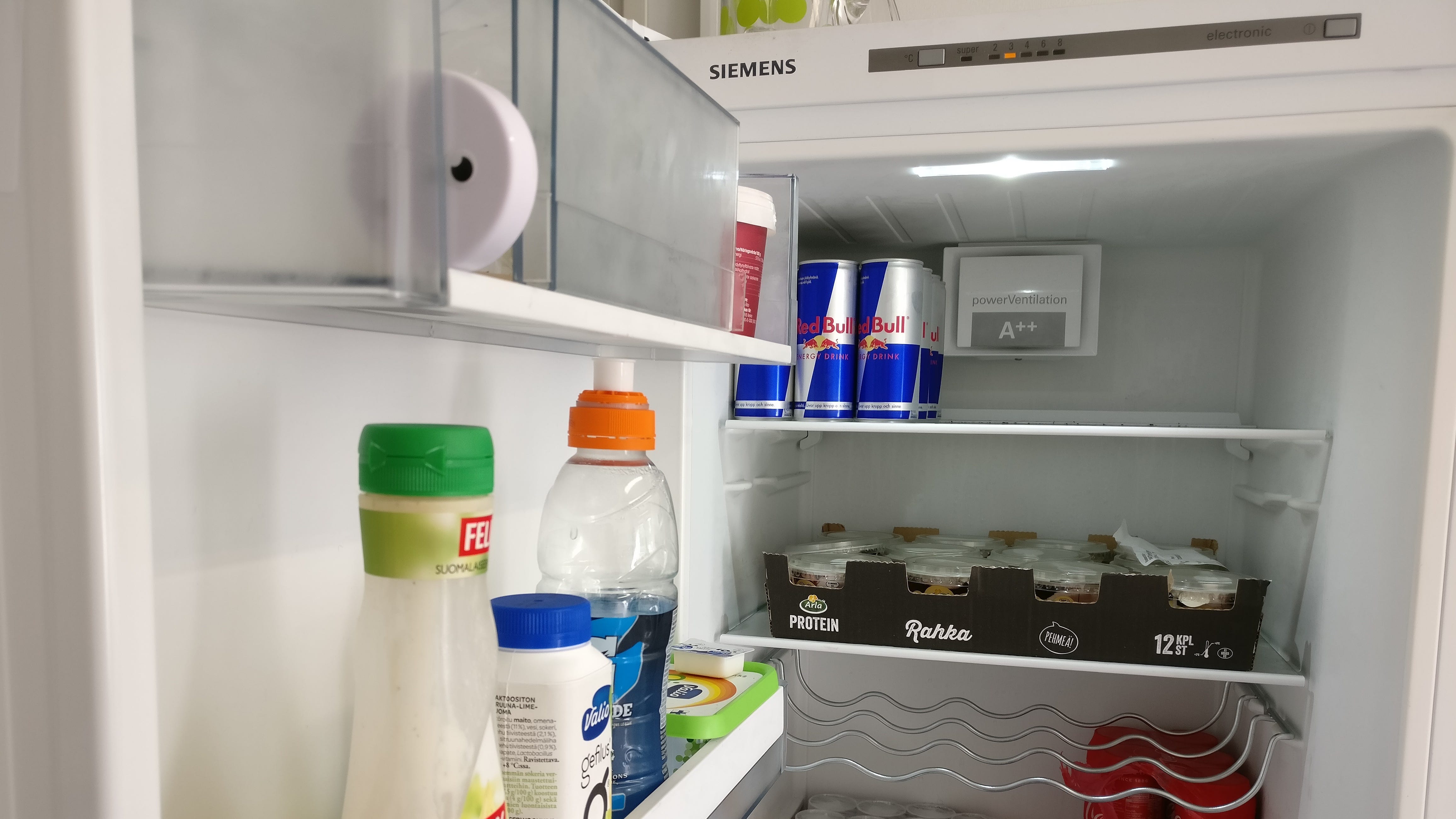 red bull fridge temperature control