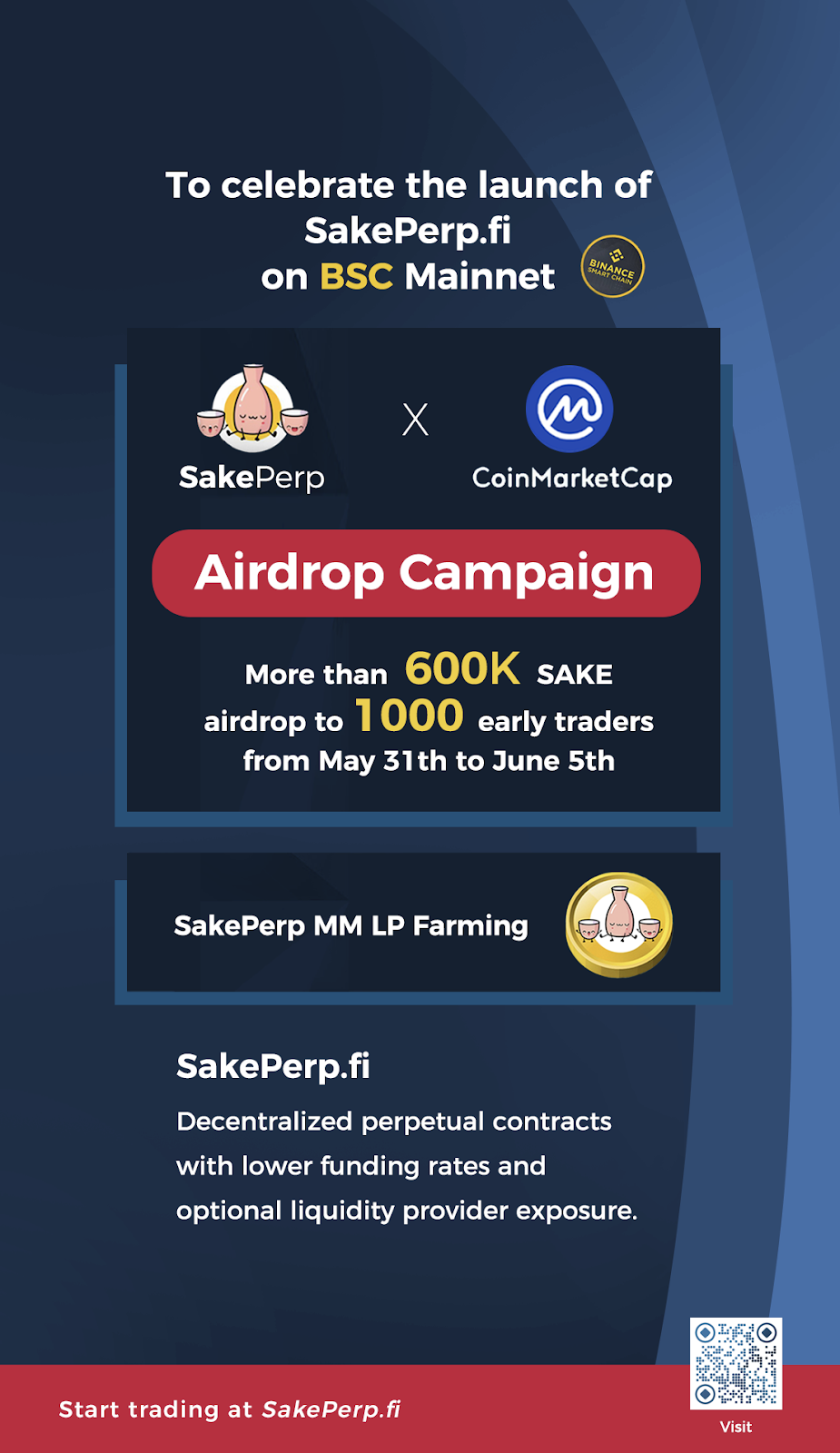 Introducing Sakeperp Fi S Bsc Mainnet Launch And Sakeperp X Coinmarketcap Airdrop Campaign By Sakeperp Sakeswap Medium
