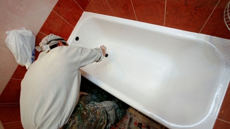 акриловая ванна реставрация
