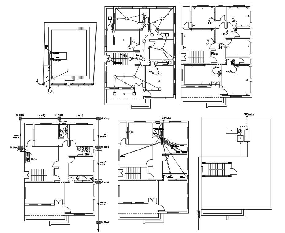 Electrical And Plumbing Design Of Residential Building Autocad