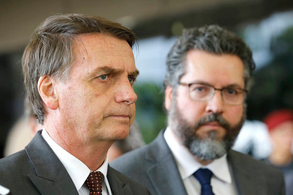 Jair Bolsonaro e Ernesto Araujo
