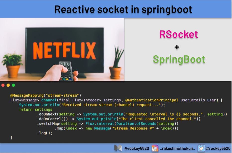 Building an RSocket based Springboot application