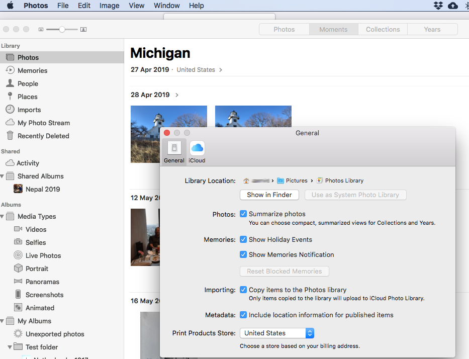 Change System Photo Library