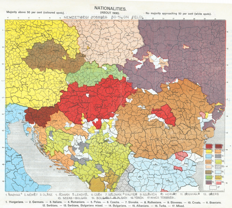 Interesting maps of Central-Europe from a book published in 1945 ...