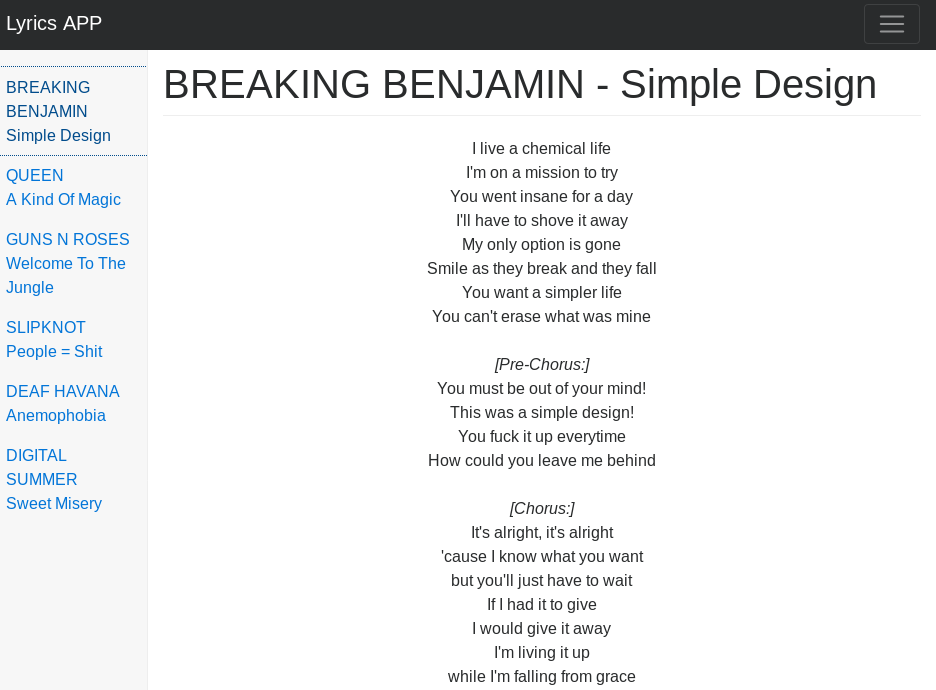 Solving A Hack Me Challange Lyrics App By Andre Lopes Medium