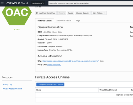 Connect Oracle Analytics Cloud (OAC) to Private Endpoint Oracle ...