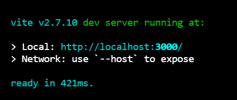 dev server start