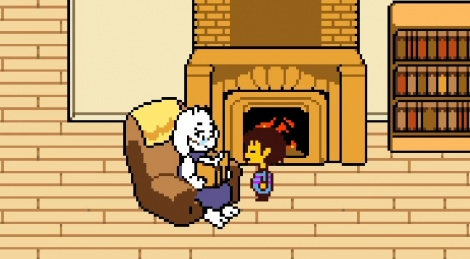 The player and your caretaker, Toriel.