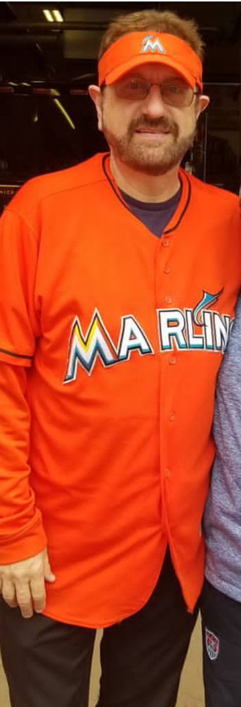 miami marlins orange jersey guy