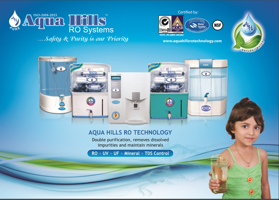 RO Water Purifier in Bangalore Aqua hills by Aquahills technology