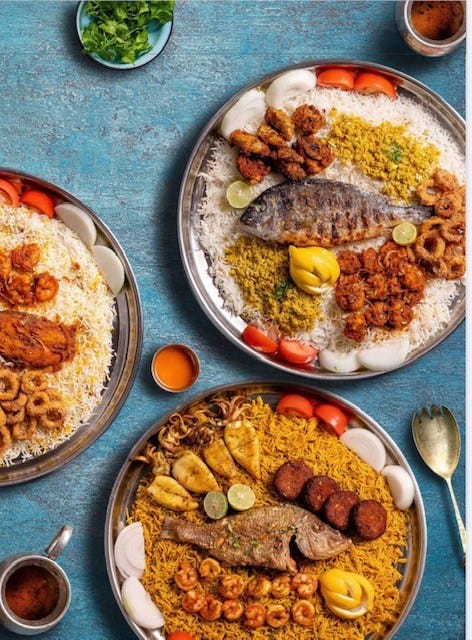 A selection of Emirati dishes