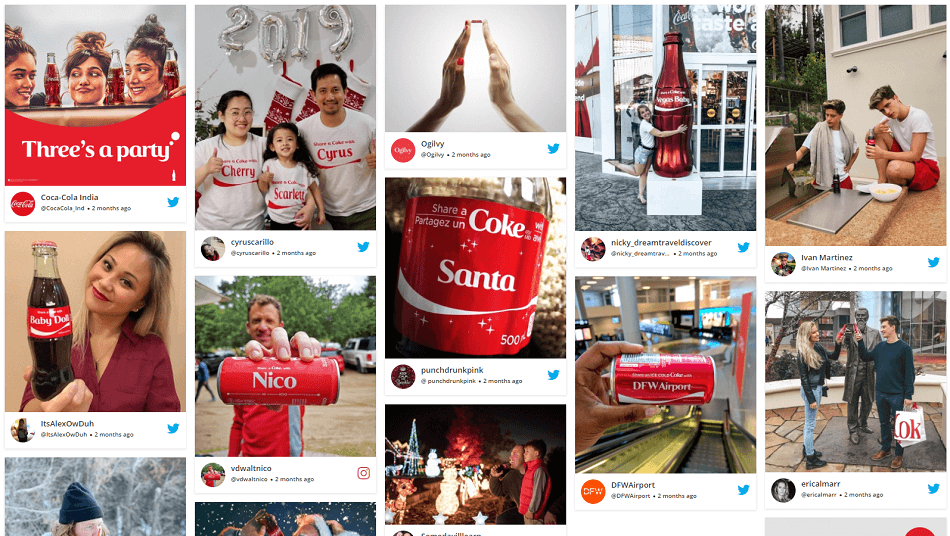 Coca Cola UGC example