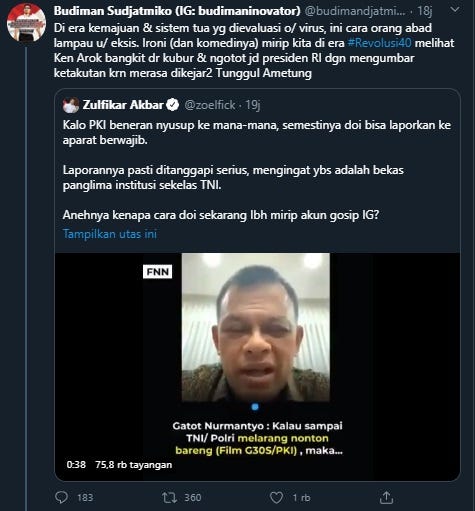 Menilik Narasi Tentang Pki Di Twitter By Indra Buwana Binokular Sep 2020 Medium