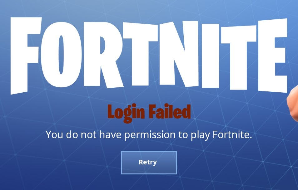 Workaround to fix Fortnite Login Failed “You do not have permission to play  Fortnite” | by Alex Lim | E.T. | Sep, 2020 | Medium